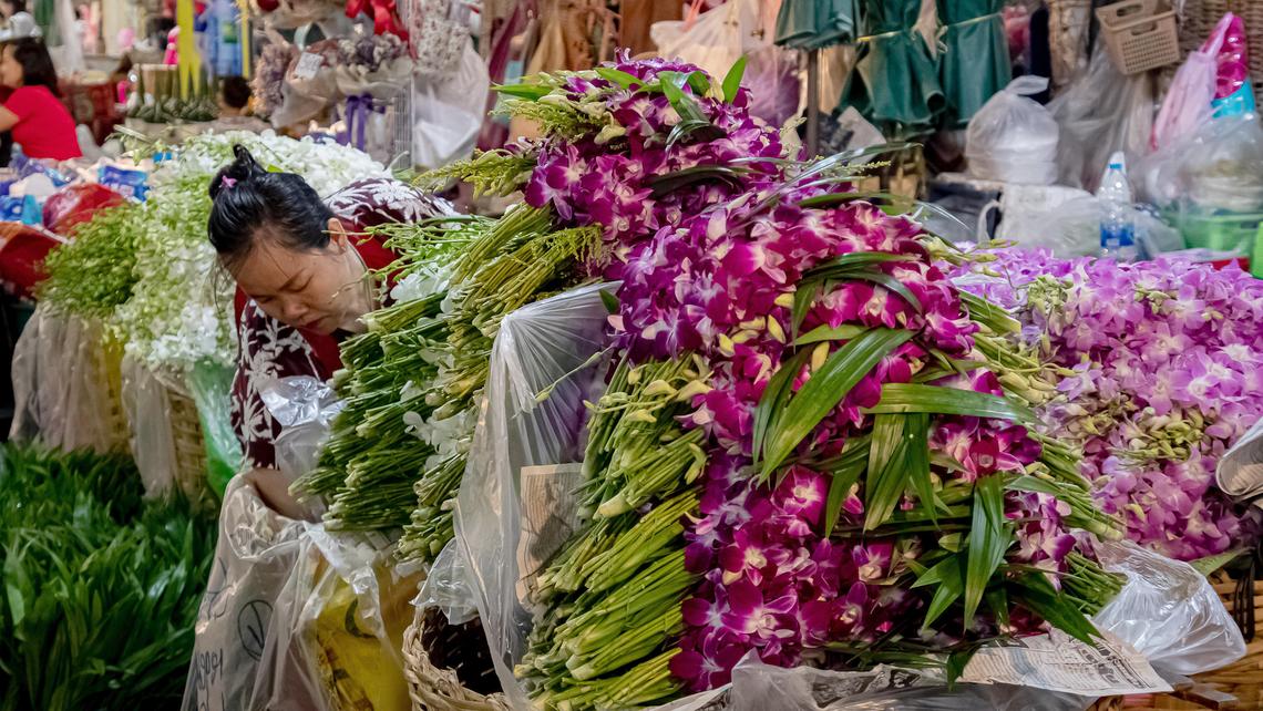 [Translate to English:] Pak Klong Talad / Flowermarkt
